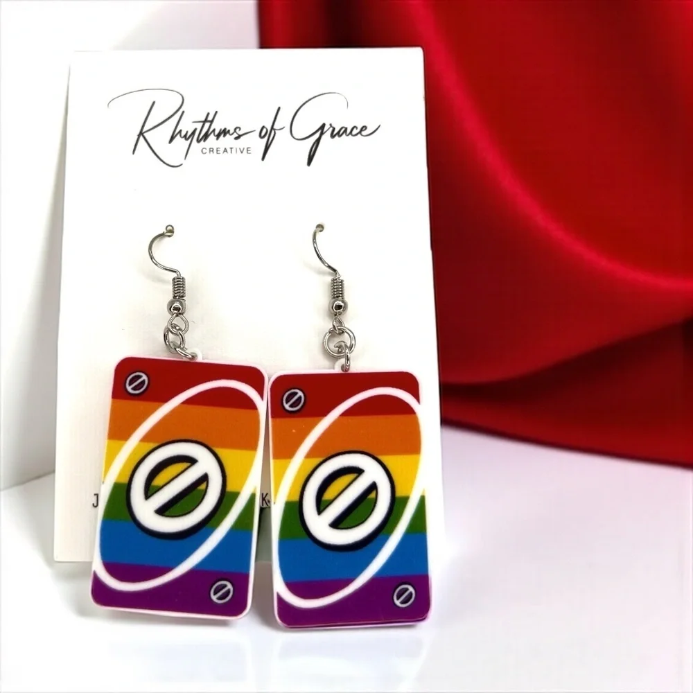 UNO-Forgettable Fun: Colorful Card Earrings That Deal Style! NWT Jewelry